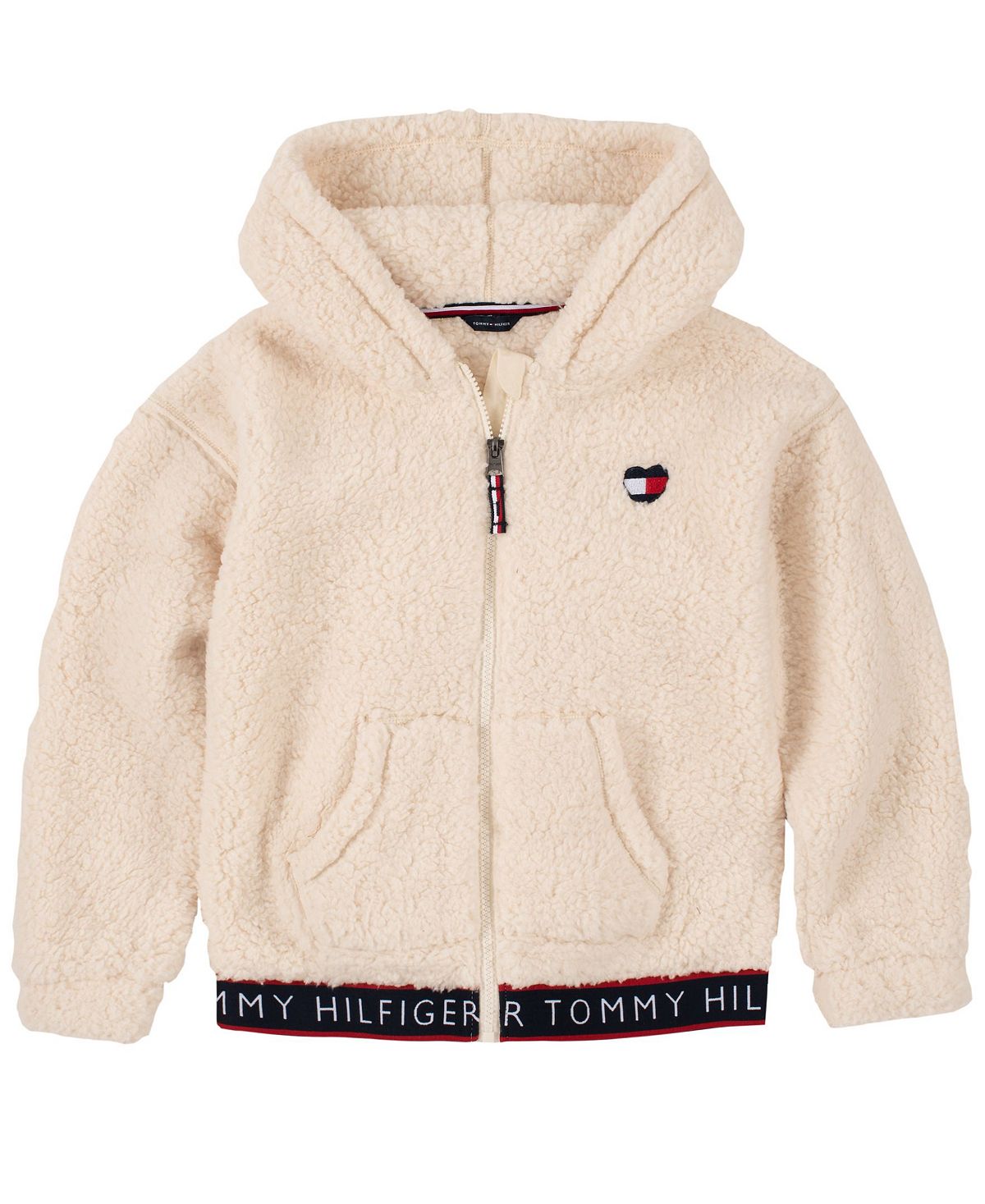 

Толстовка на молнии с капюшоном из шерпы для больших девочек Tommy Hilfiger