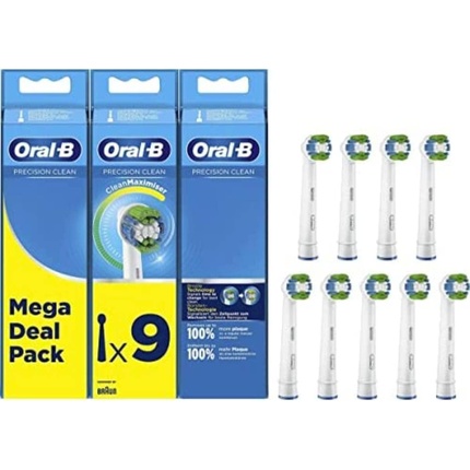 9 насадок Precision Clean с технологией Cleanmaximiser, Oral-B комплект насадок oral b precision clean eb20 6 6 шт