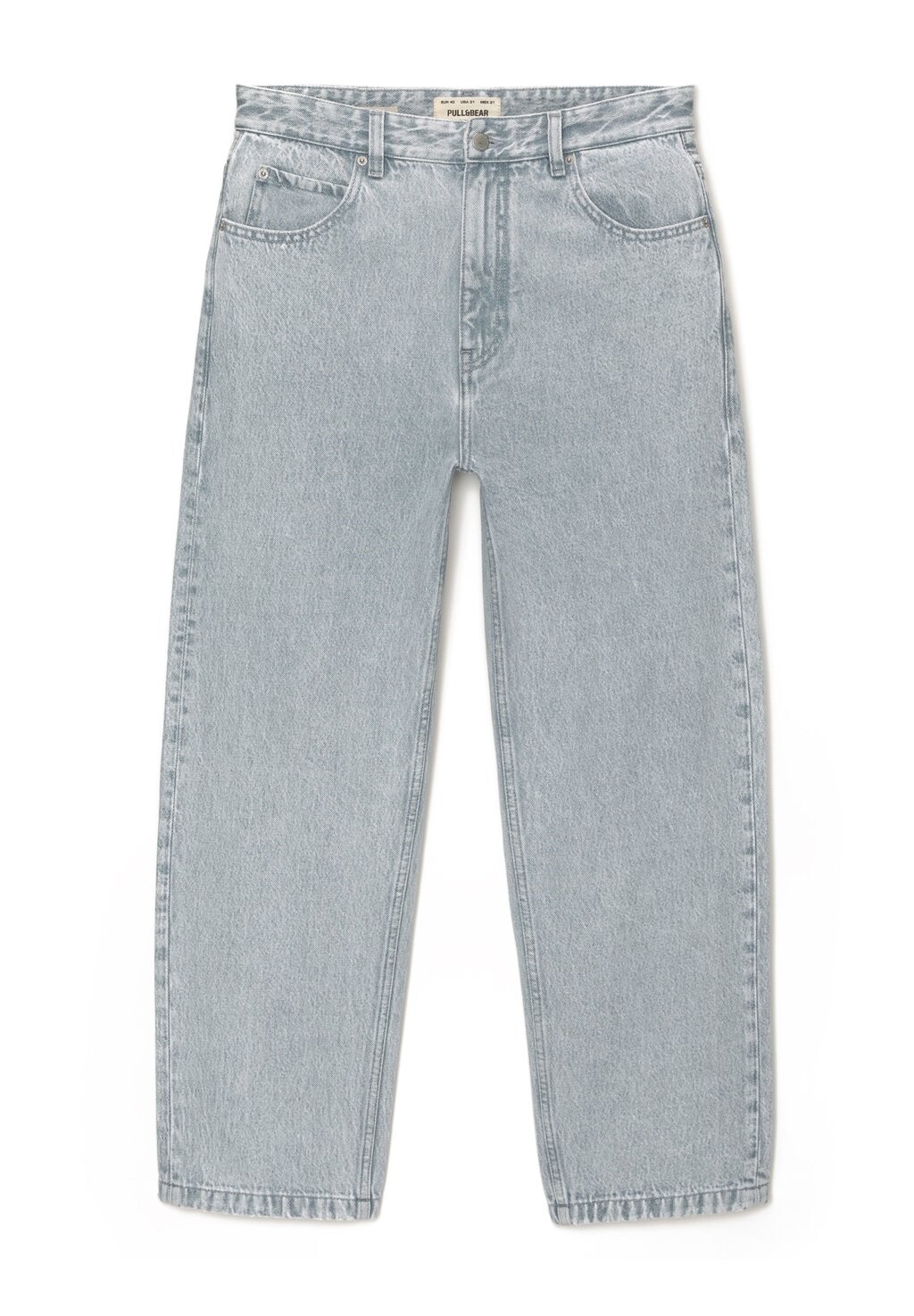 

Джинсы прямого кроя Baggy PULL&BEAR, темно-серые