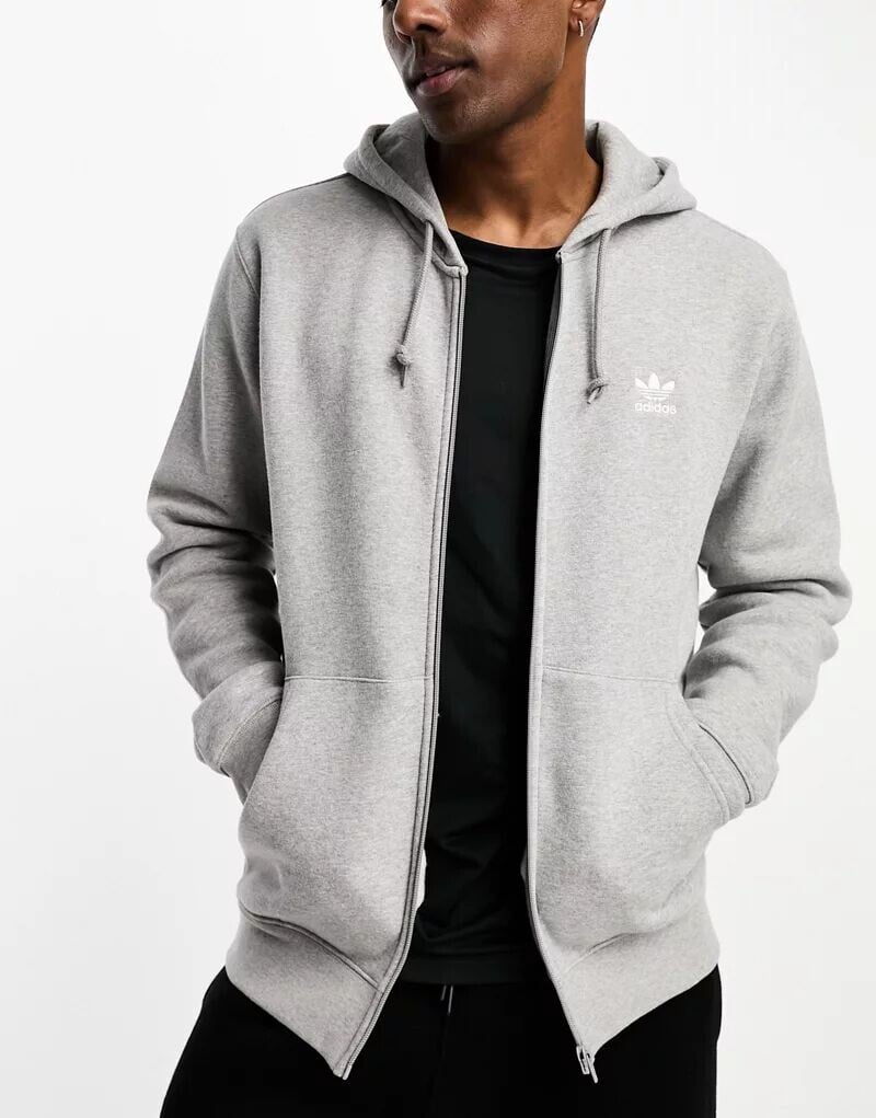 

Серая толстовка с капюшоном adidas Originals