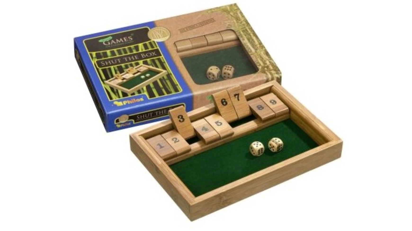 Shut the box 9шт, бамбук Philos-Spiele коллекция деревянных игр travel 3104 philos spiele