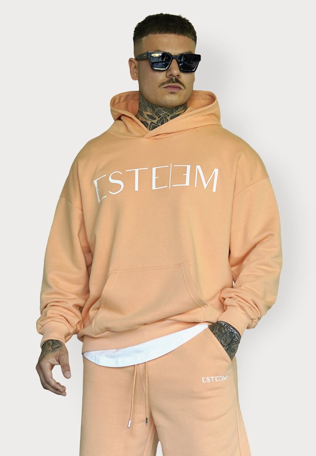 

Толстовка LETTERING OVERSIZED ESTEEM, цвет peach
