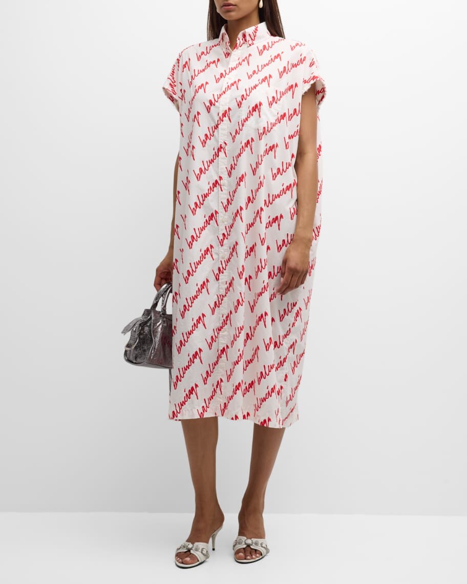 

Платье Scribble с необработанным вырезом Balenciaga