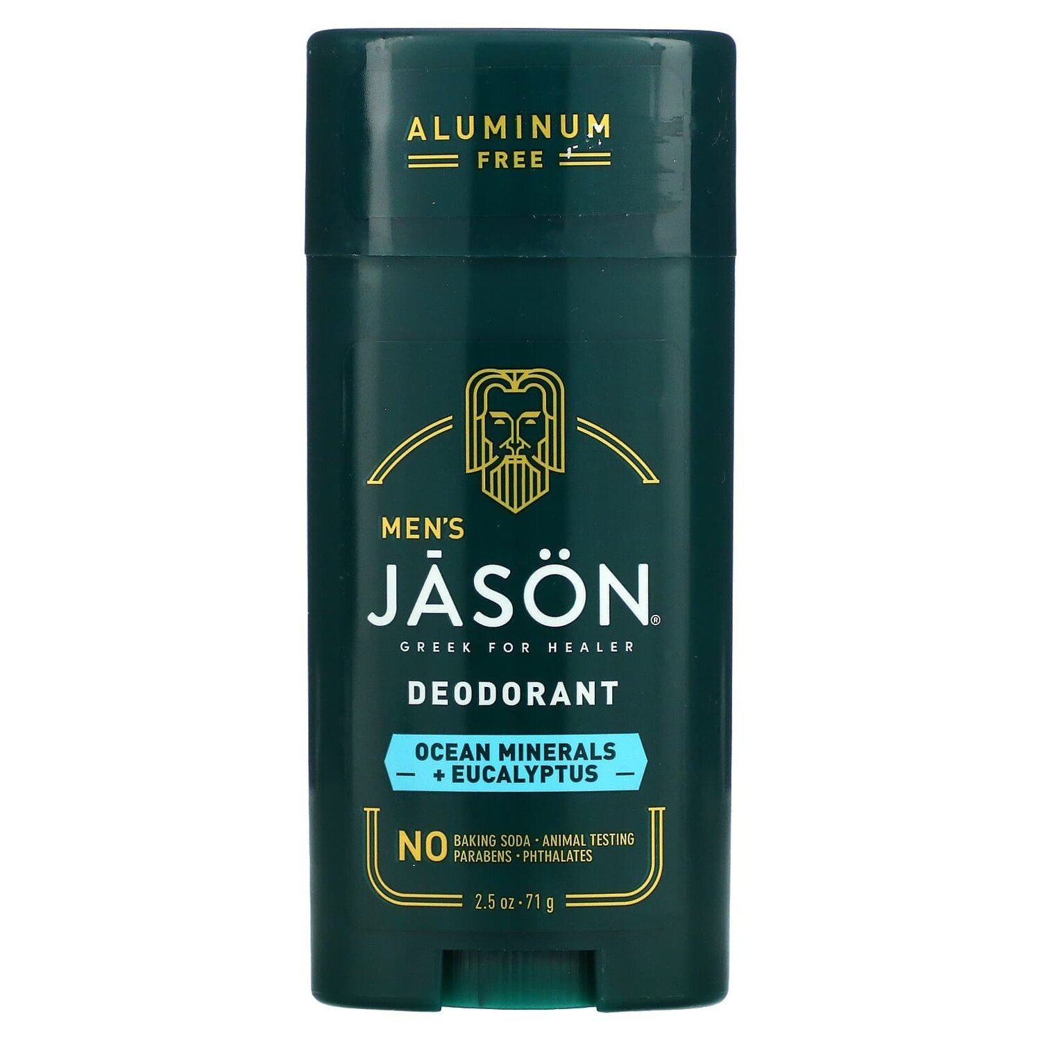 

Для мужчин, дезодорант, минералы океана и эвкалипт, 71 г (2,5 унции), Jason Natural
