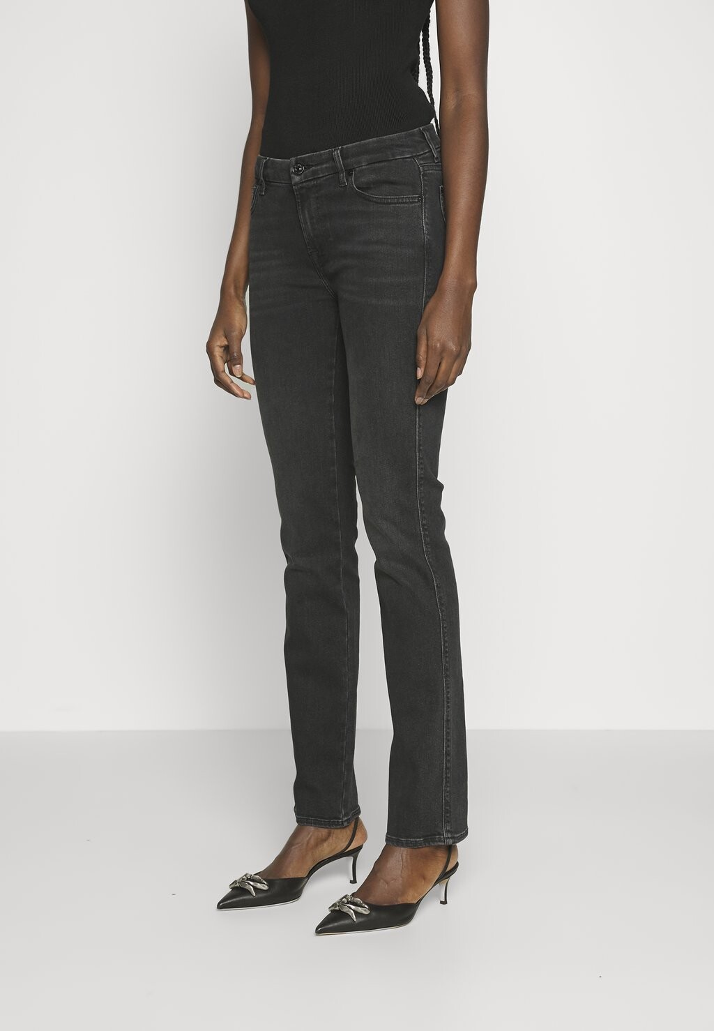 

Джинсы-сигареты KIMMIE 7 for all mankind, черный