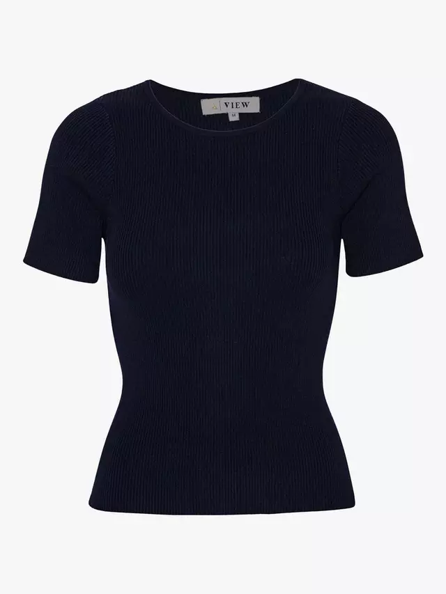 

Топ A-VIEW Rib Knit Short Sleeve, цвет 999/black