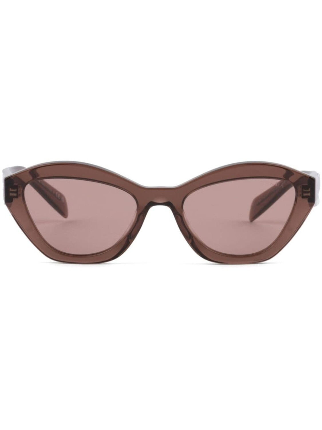 

Prada Eyewear солнцезащитные очки Symbole в оправе 'кошачий глаз', коричневый