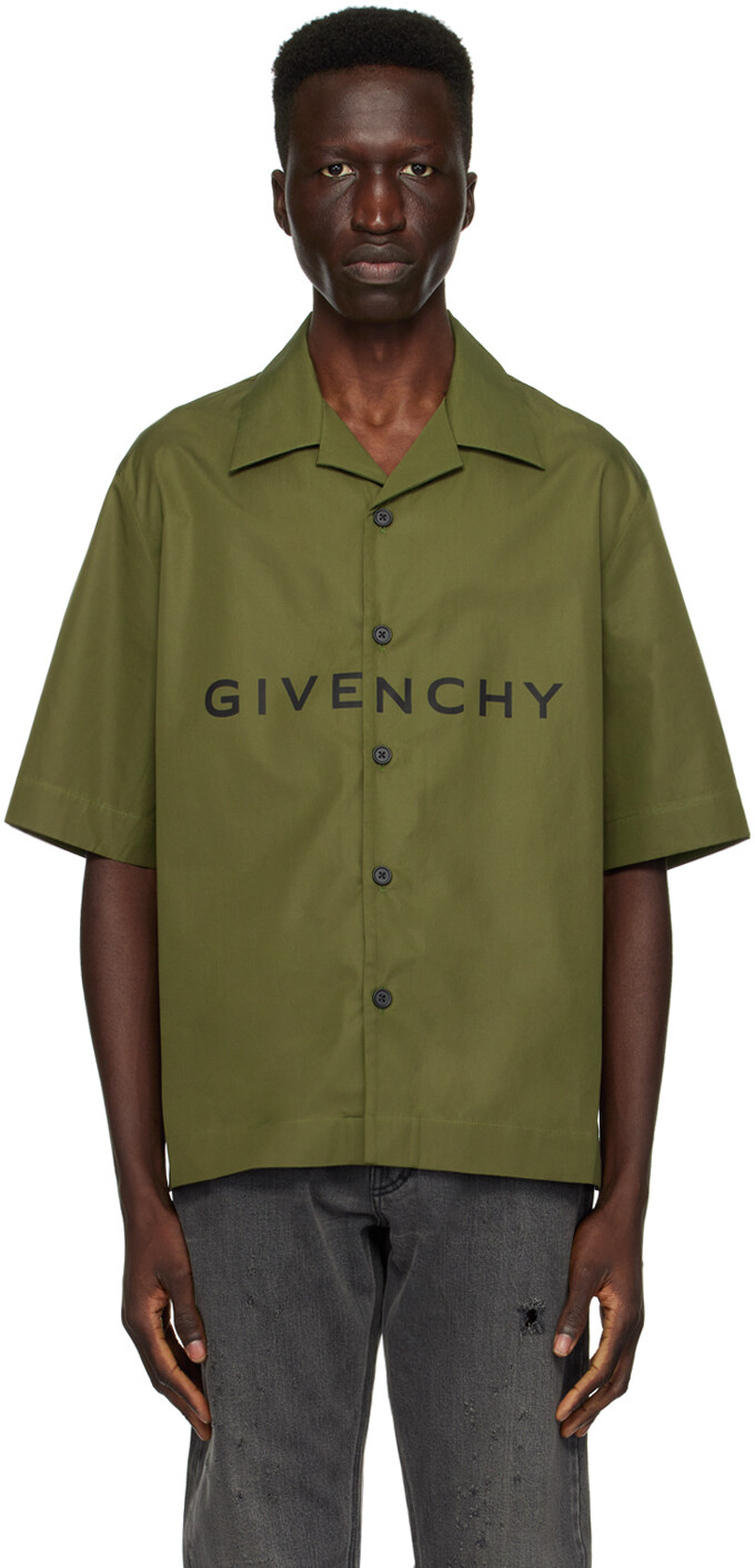 

Зеленая рубашка свободного кроя Givenchy