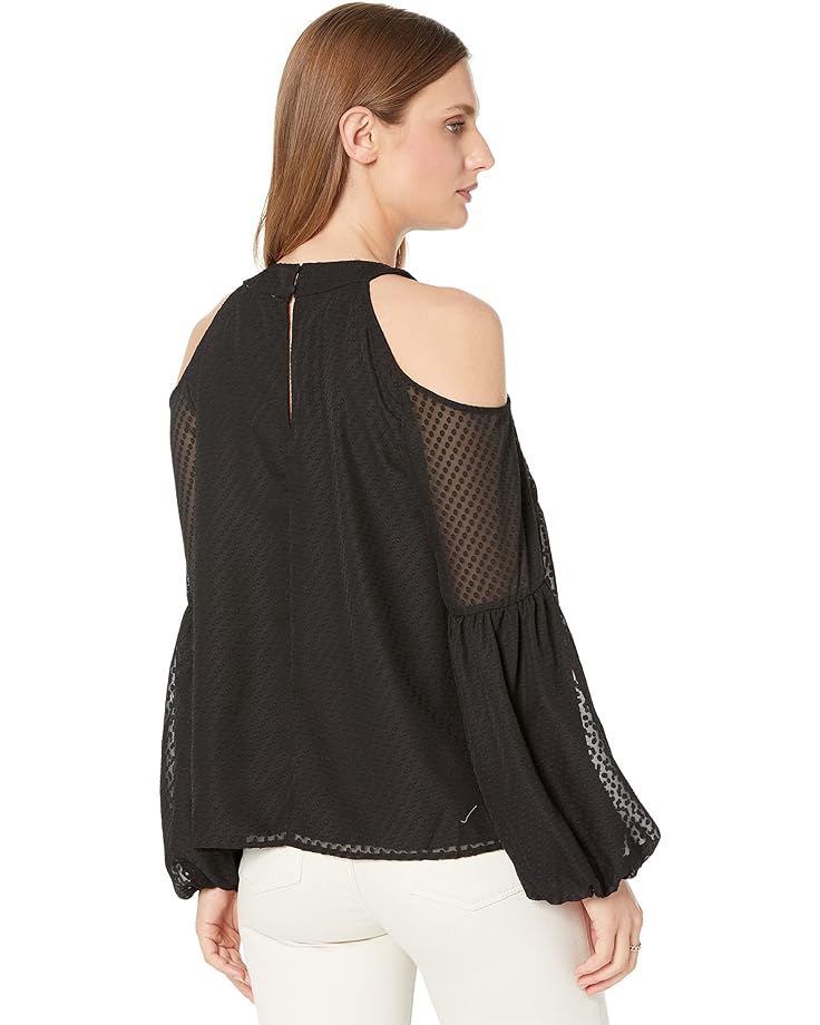 Блуза CeCe Cold-Shoulder Clip Blouse, цвет Rich Black