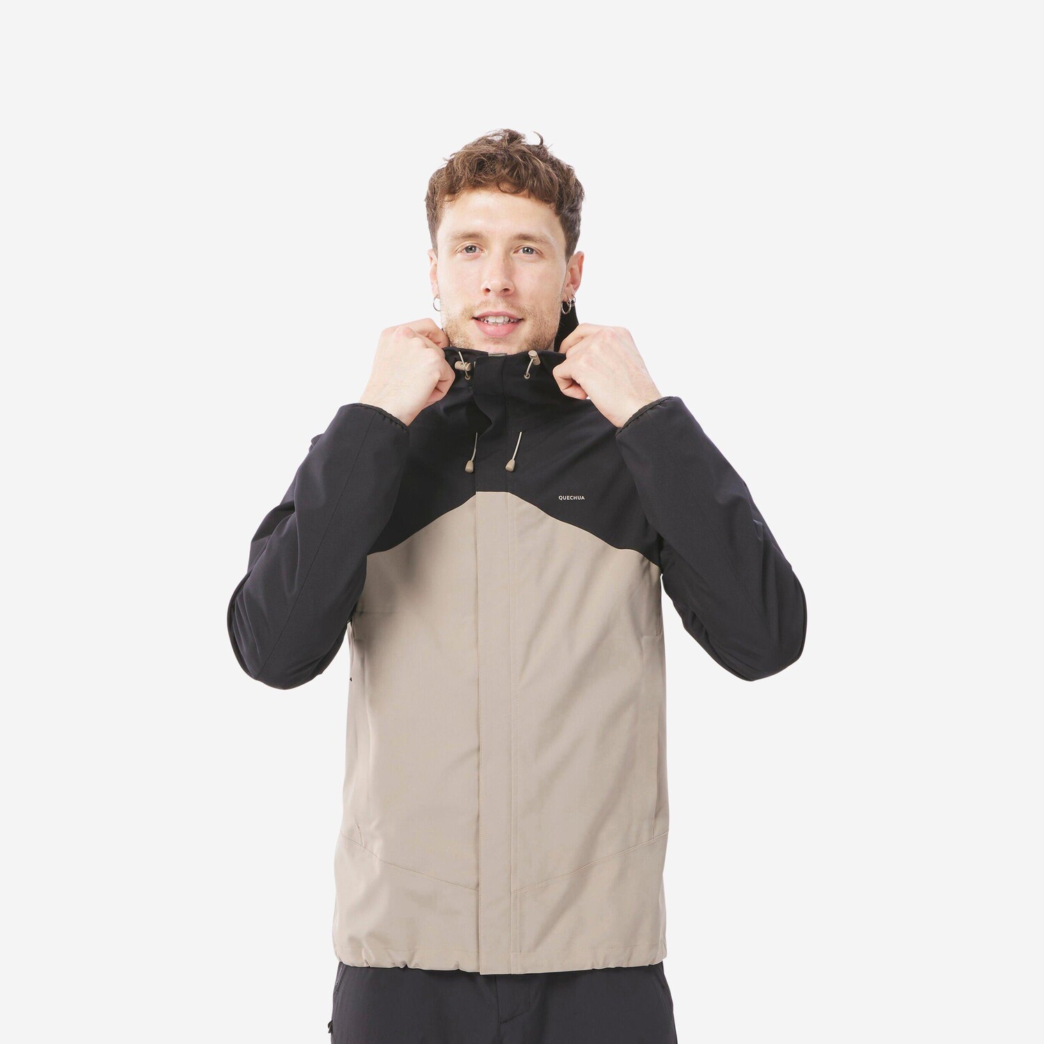 

Легкая водонепроницаемая куртка Decathlon для походов Mh150 Quechua, мультиколор