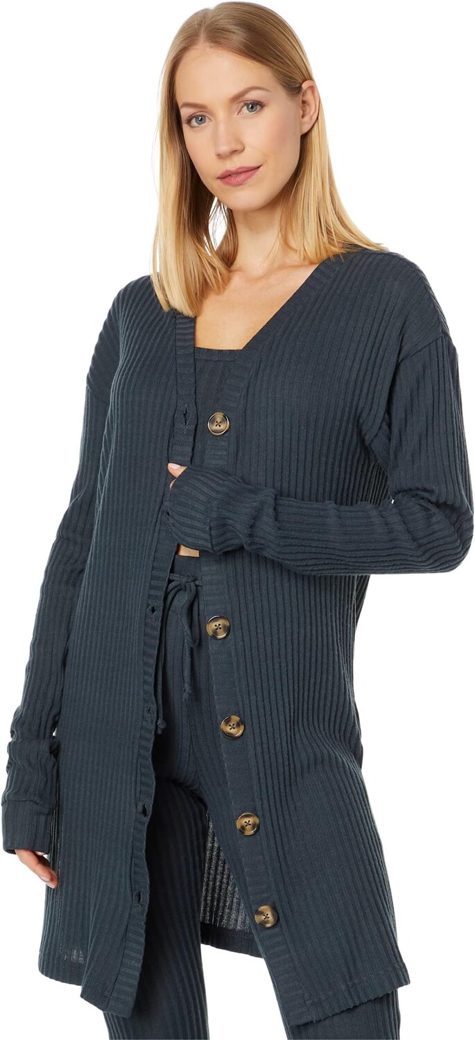 

Свитер Off Duty Rib Knit Cardigan Honeydew Intimates, цвет Sleet