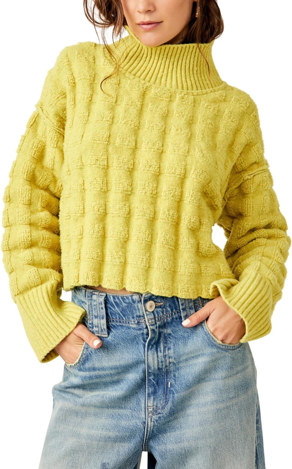 

Свитер Care Soul Searcher Moc Free People, цвет Citronelle Heather