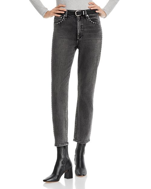 

Узкие джинсы до щиколотки с высокой посадкой Wren в цвете Serjewel rag & bone, цвет Black
