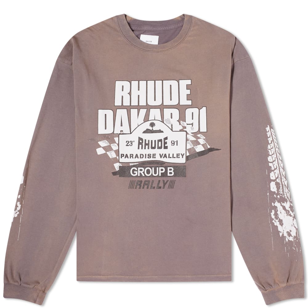 

Футболка Rhude с длинными рукавами «Дакар 91»