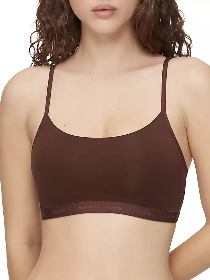 

Form To Body Бюстгальтер-бралетт без подкладки Form To Body Calvin Klein, цвет umber