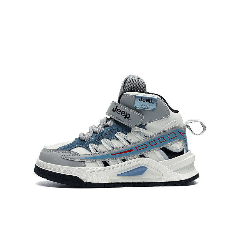

Кроссовки Jeep Kids Skateboarding Shoes Kids High-top Gray, белый/серый