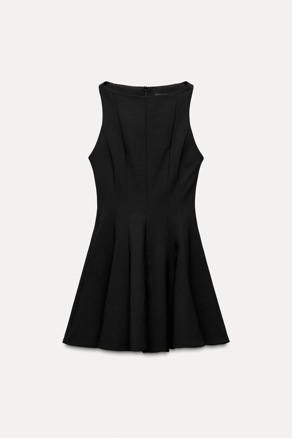 

Короткое расклешенное платье ZARA, черный