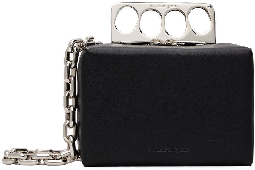 

Черный мини-клатч The Grip Alexander McQueen