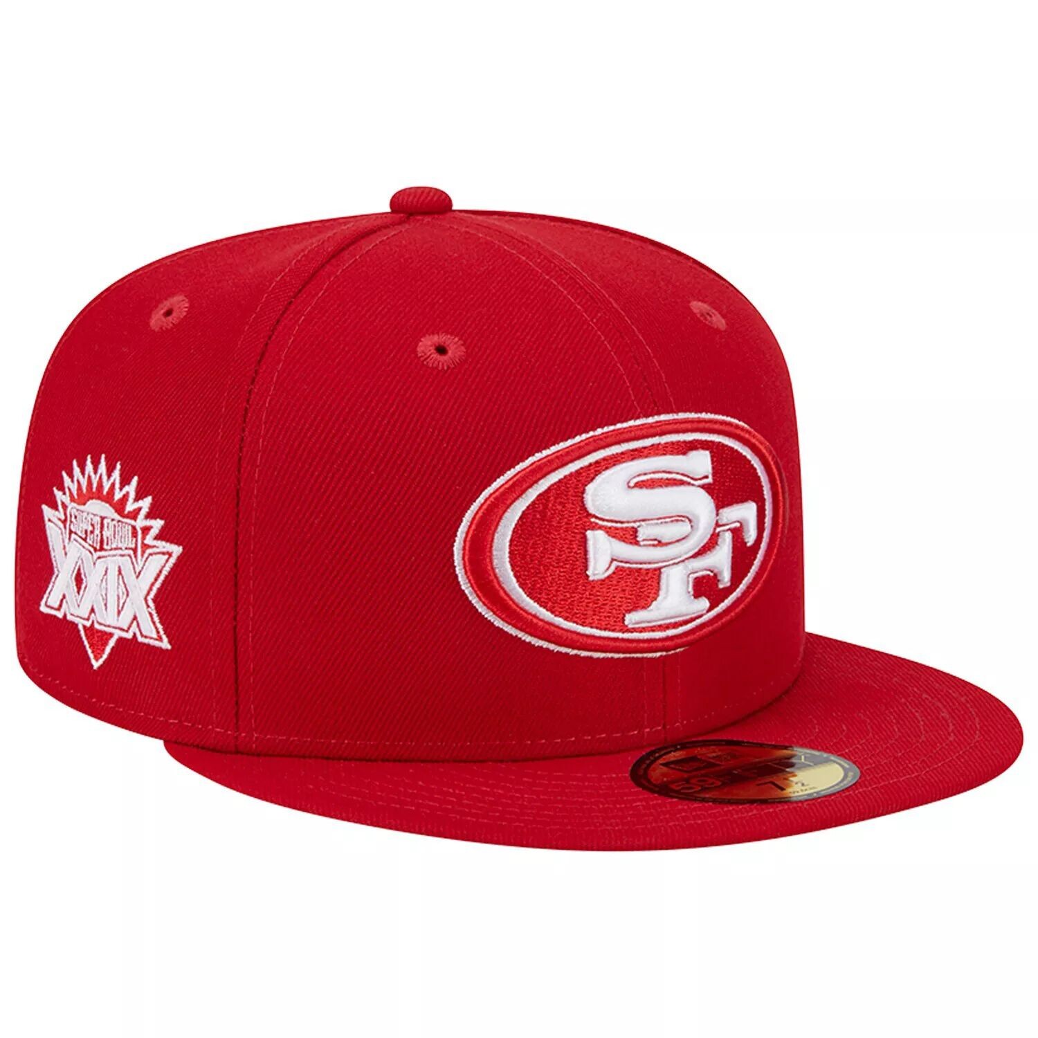 

Мужская бейсболка New Era Scarlet San Francisco 49ers Super Bowl XXIX с основной нашивкой 59FIFTY.