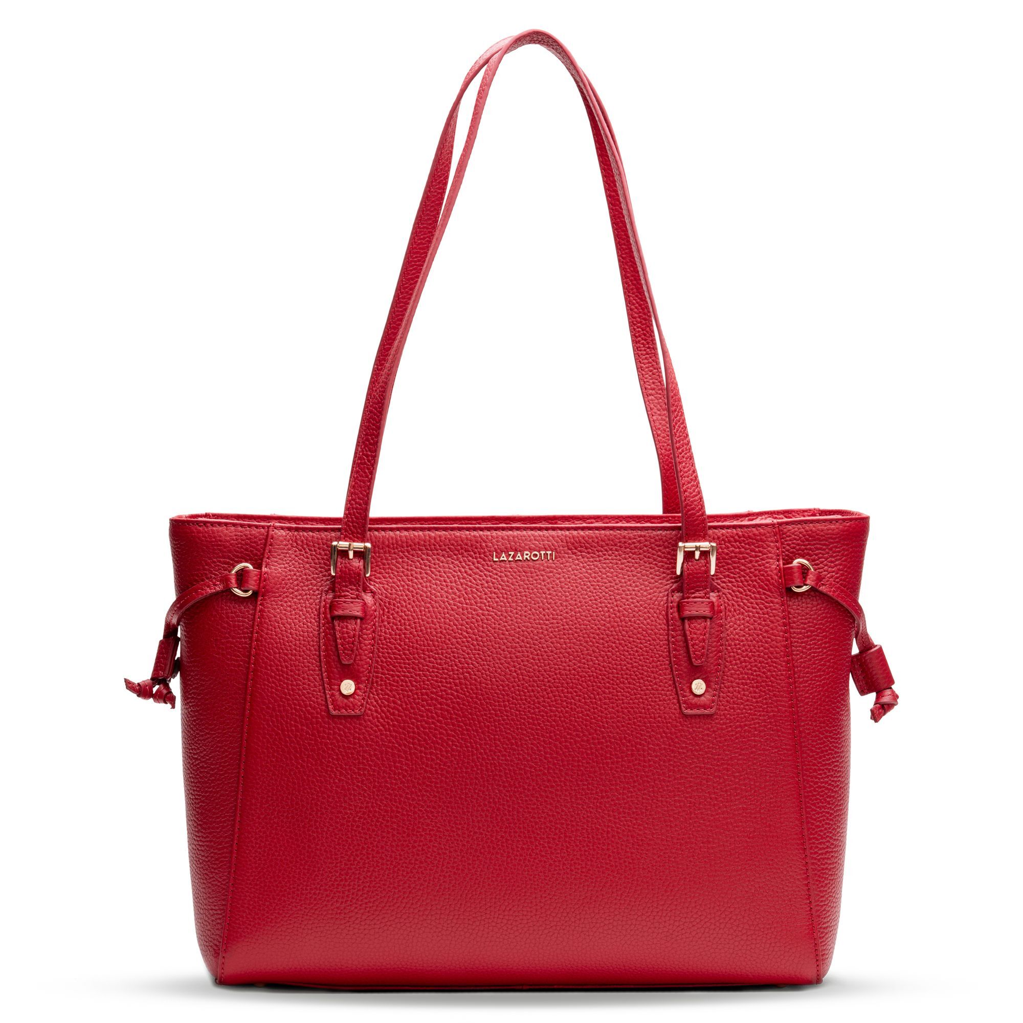 Сумка шоппер Lazarotti Bologna Leather Tasche Leder 36см, красный