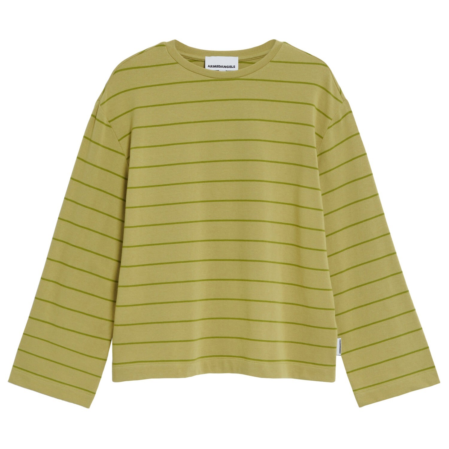 

Лонгслив Armedangels Marynaa Fine Stripe, цвет New Moss/Dark Moss