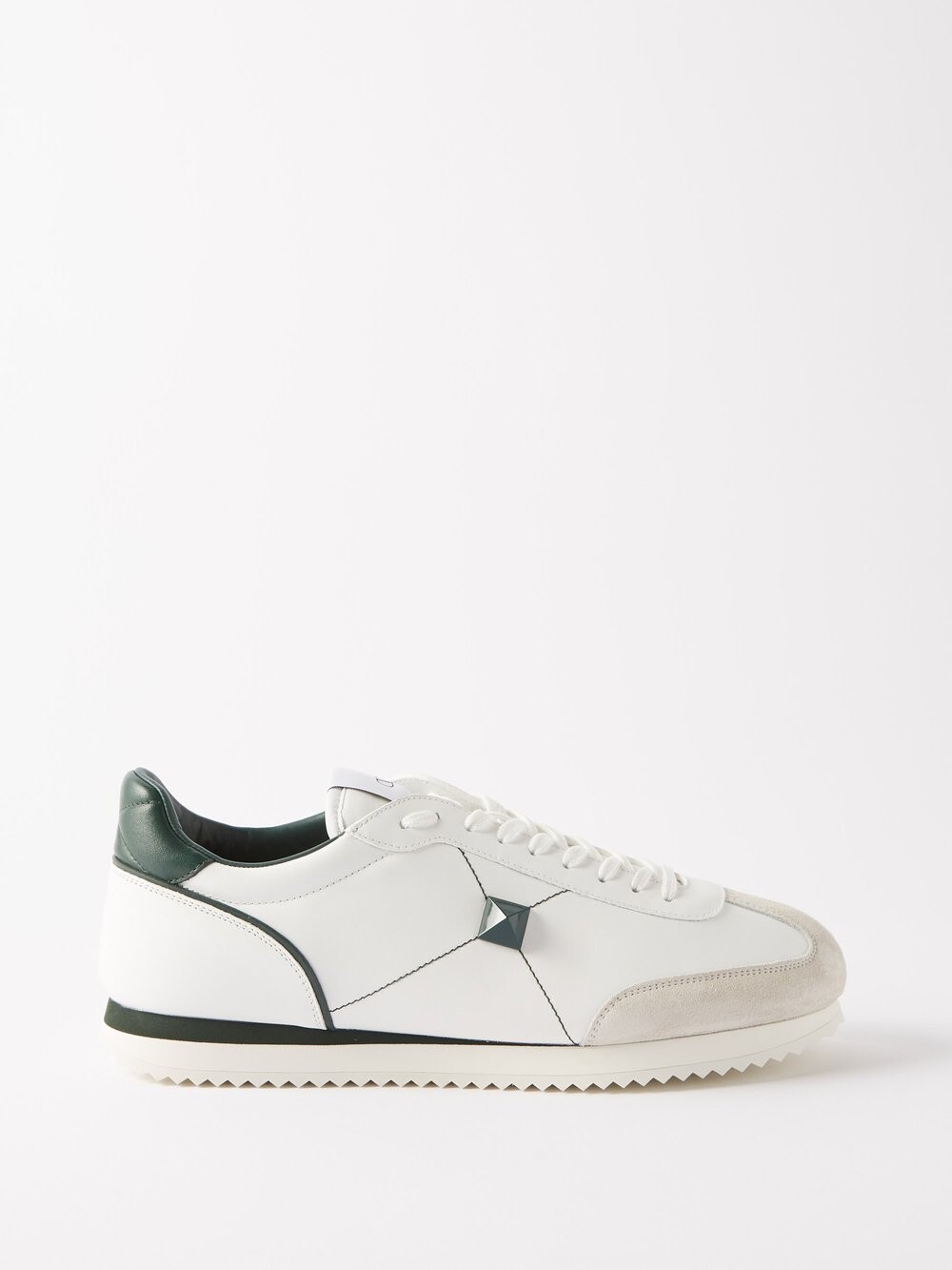 

Кожаные кроссовки retrorunner one с шипами Valentino Garavani, белый