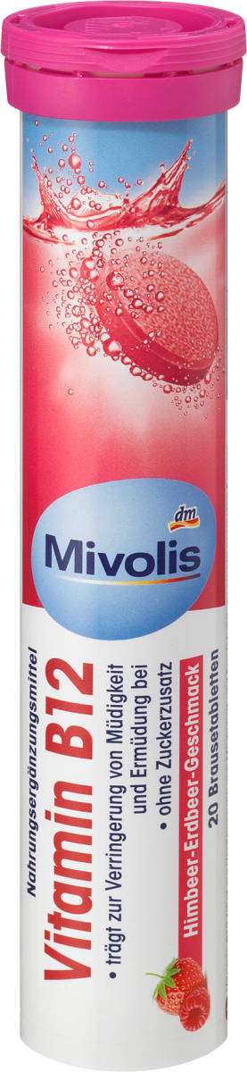 Таблетки шипучие с витамином В12 20 штук по 82 г. Mivolis