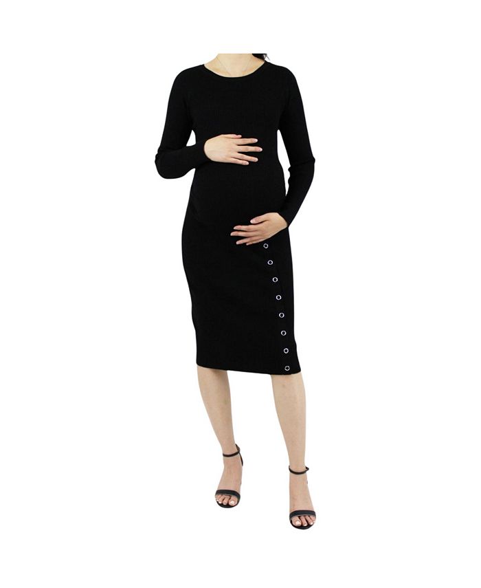 Вязаное платье-свитер для беременных Indigo Poppy, черный