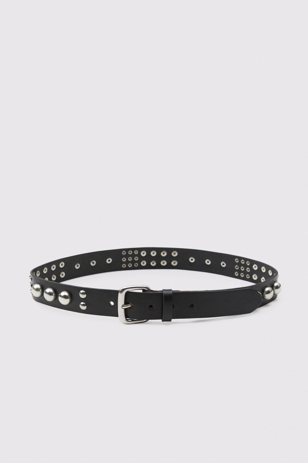 

Ремень с шипами ZARA, черный