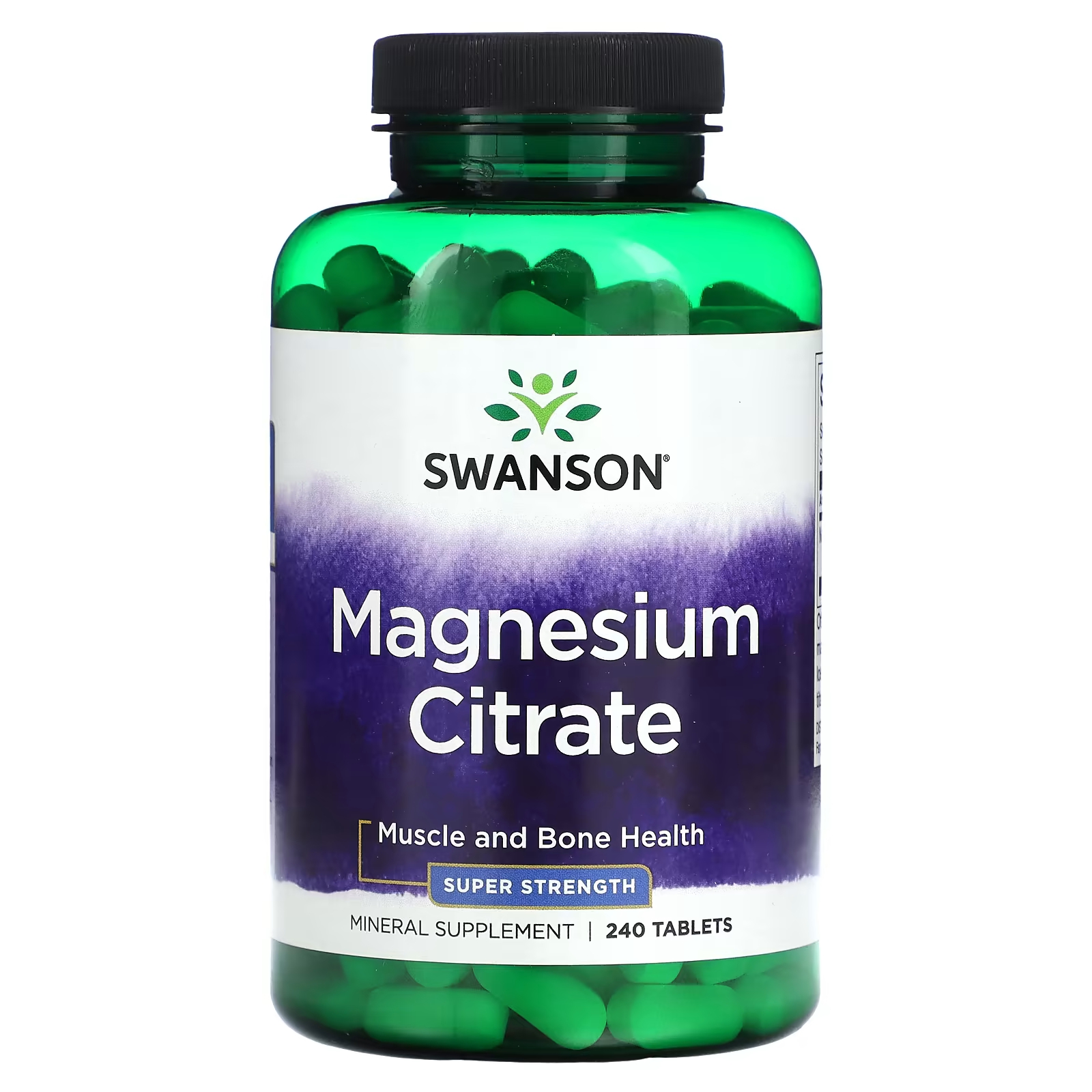 Магния цитрат Swanson, 240 таблеток магний калий all nutrition tri magnesium potassium 100 капсул для нервной системы сердца мышц костей энергии