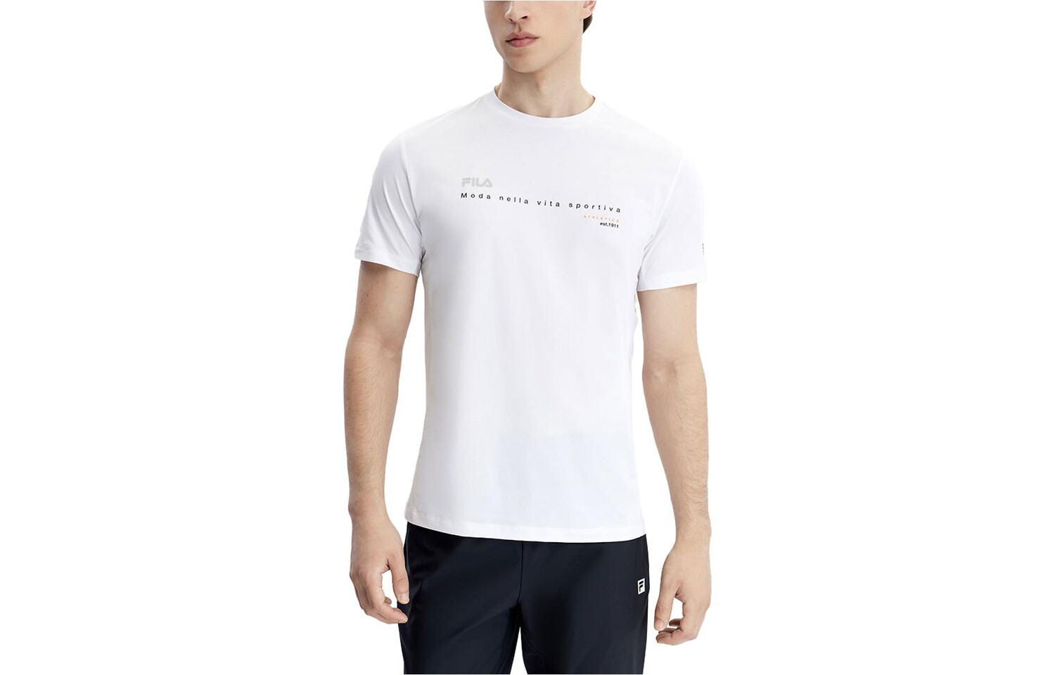 

Футболка мужская белая Fila, цвет Jade White
