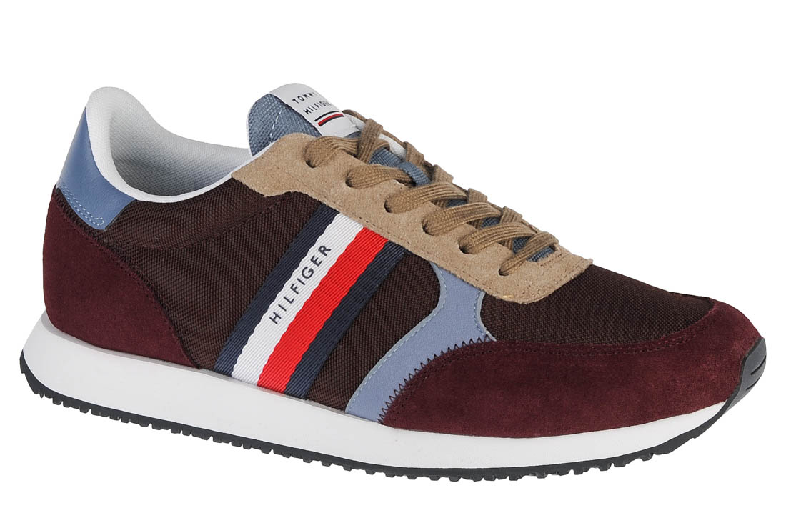 Низкие кроссовки Tommy Hilfiger Tommy Hilfiger Runner Lo Color Mix, коричневый кроссовки tommy hilfiger iconic sock runner mix white