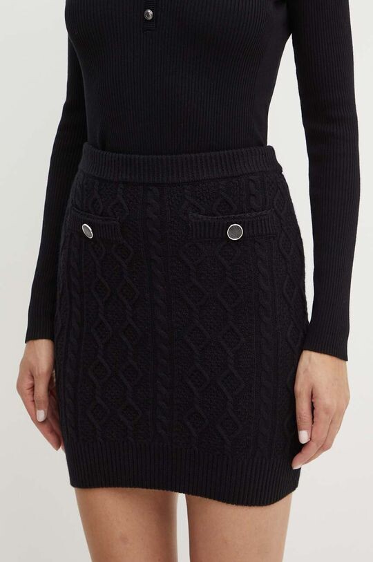 

Юбка ISABELLE из смесовой шерсти Guess, черный
