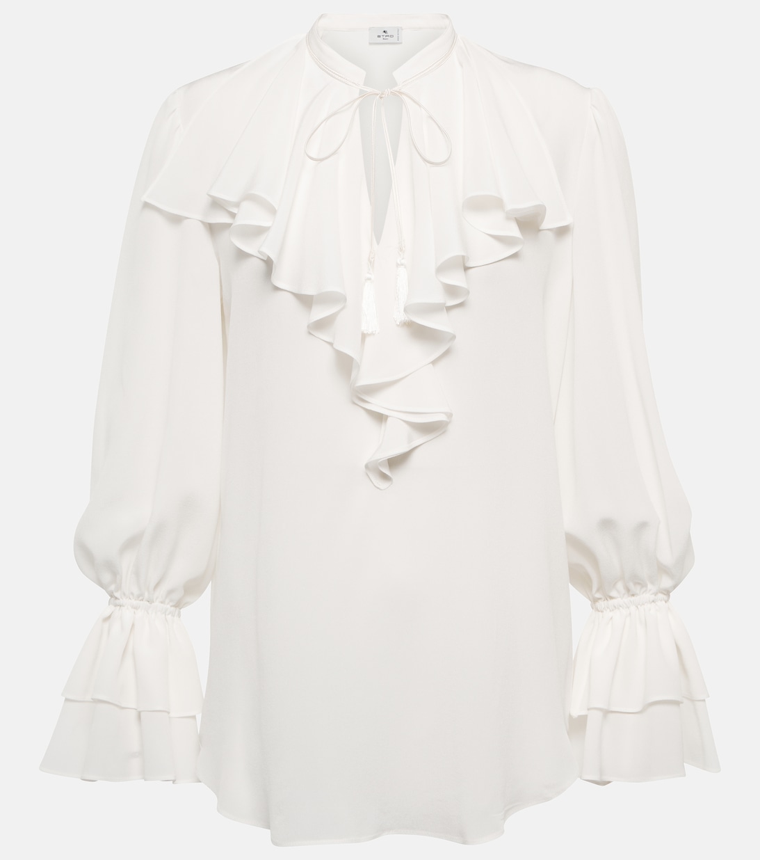 цена Шелковая блузка ETRO, белый