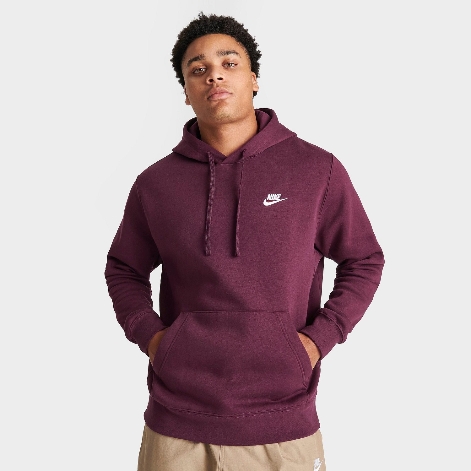 

Флисовая худи с вышивкой Nike Sportswear Club, красный