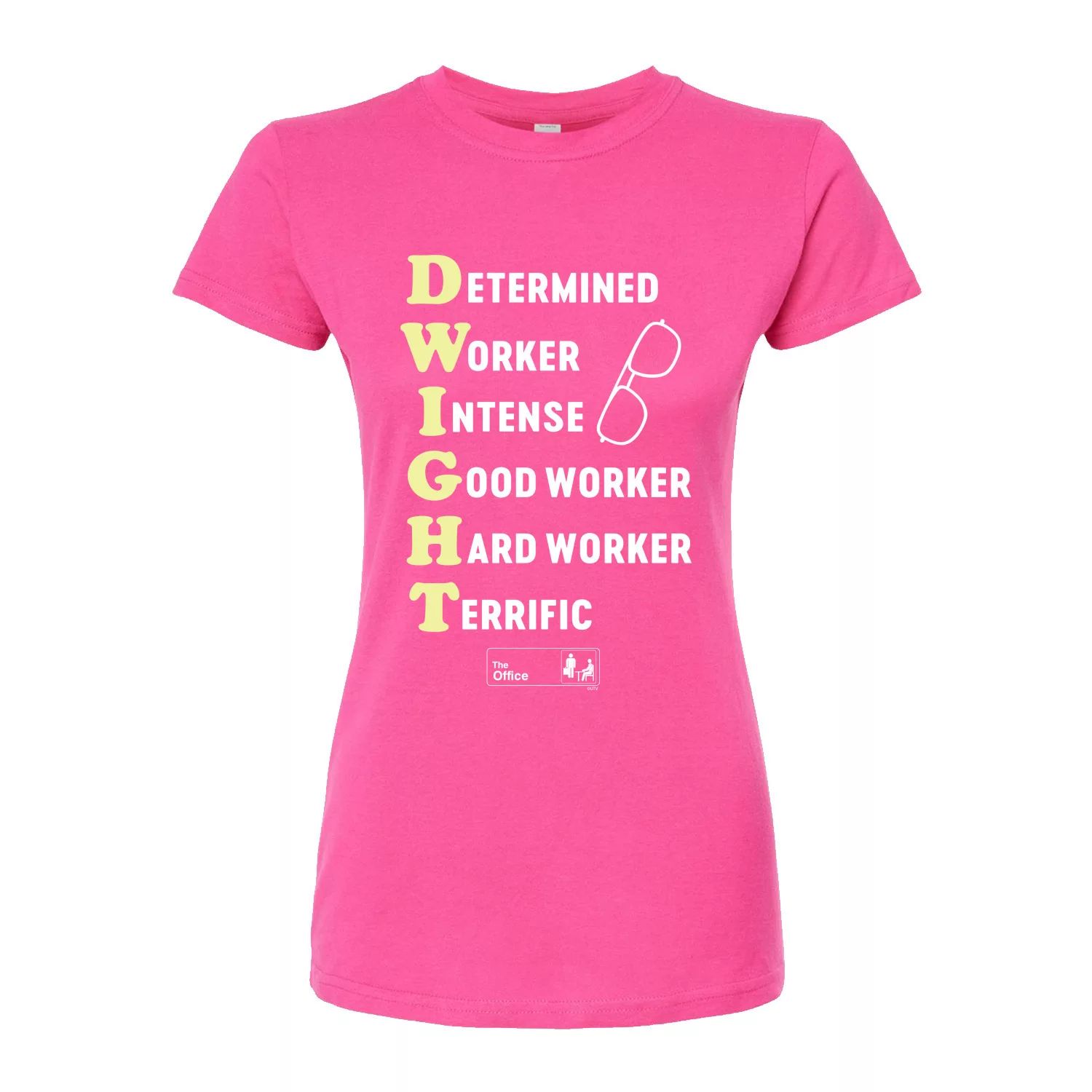 Облегающие футболки The Office Dwight для юниоров Licensed Character, розовый