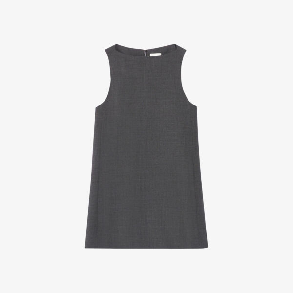 

Платье мини из смесовой шерсти с крапинками Claudie Pierlot, цвет noir / gris
