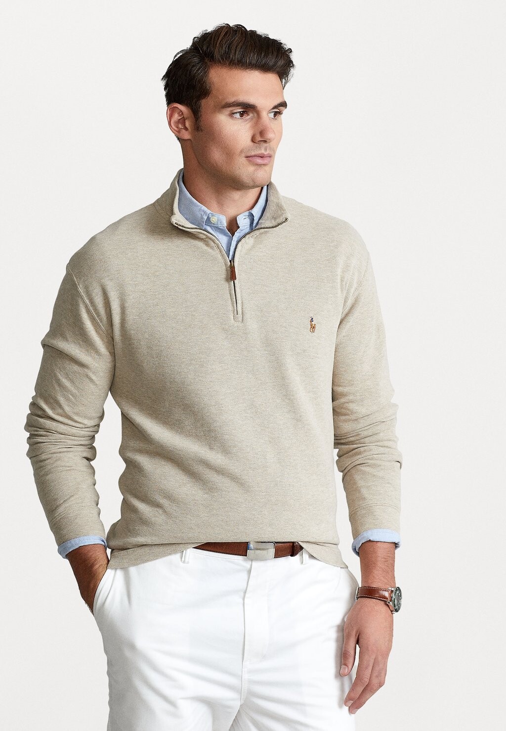 

Свитер Long Sleeve Polo Ralph Lauren, цвет tuscan beige heather