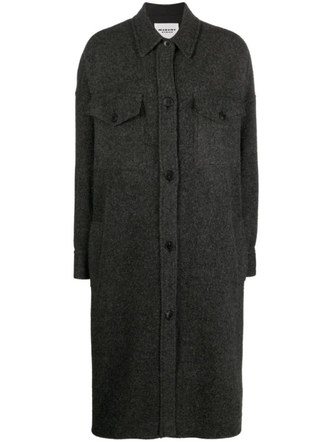 

Marant Étoile пальто Fontizi из смесовой шерсти, серый