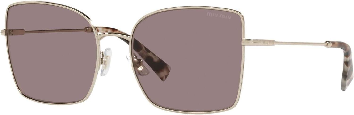 Солнцезащитные очки 0MU 51WS Miu Miu, цвет Pale Gold/Purple Brown