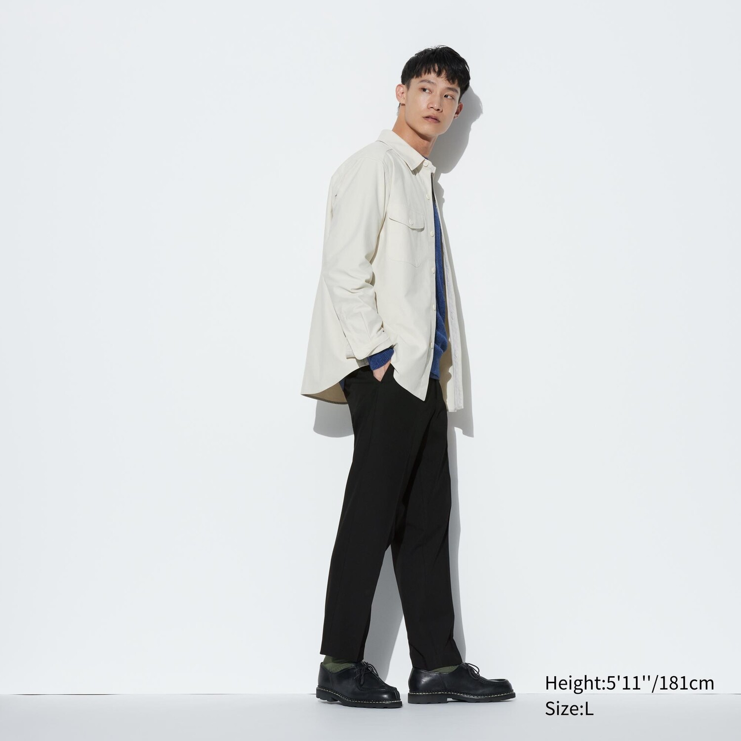 

Брюки UNIQLO Smart с эффектом шерсти, черный
