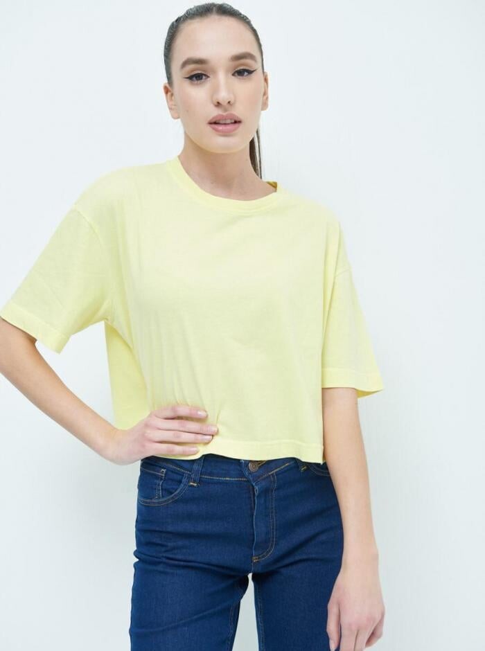 

Хлопковая футболка, цвет Lemon chiffon