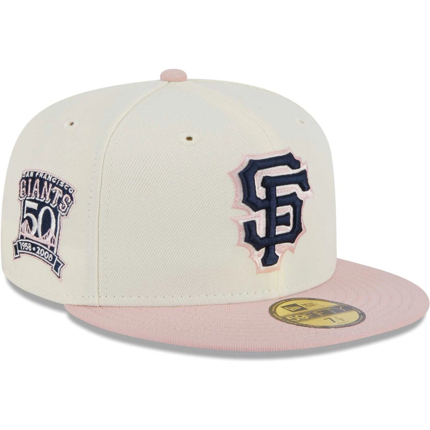 

Мужская облегающая шляпа New Era белая/розовая San Francisco Giants Chrome Rogue 59FIFTY