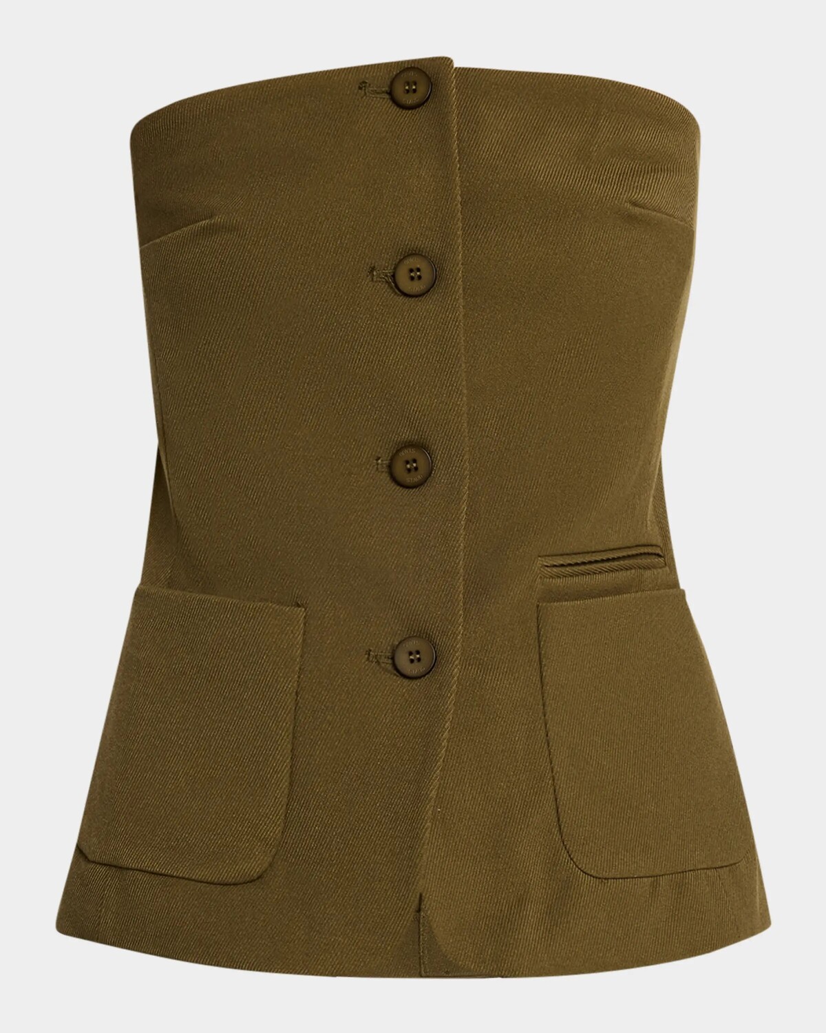 

Бригадный корсетный топ Staud, цвет Sergeant Green