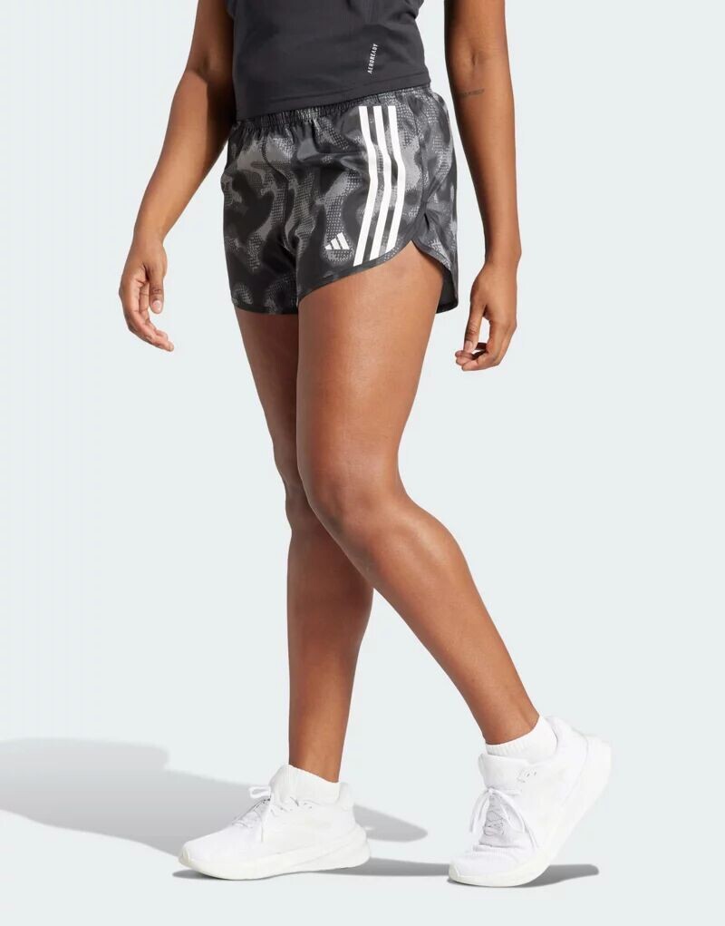 

Серые шорты с принтом adidas Performance Own The Run