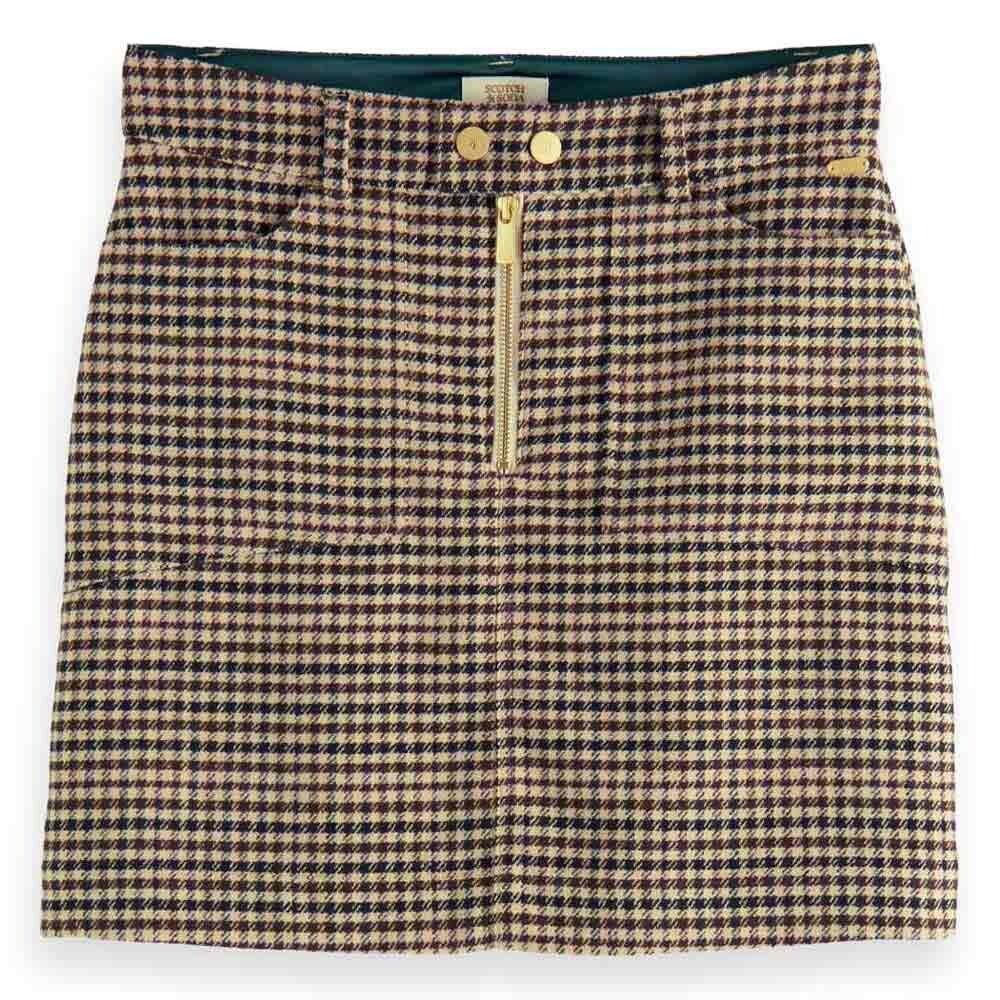 

Короткая юбка Scotch & Soda Heritage Check, коричневый