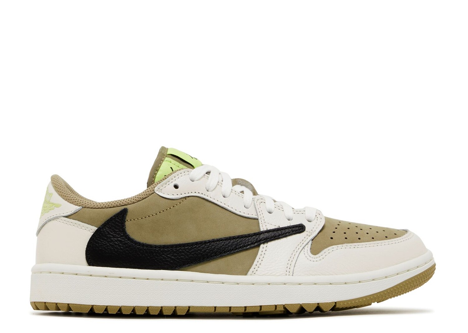 

Кроссовки Air Jordan Travis Scott X Air Jordan 1 Low Golf 'Neutral Olive', зеленый
