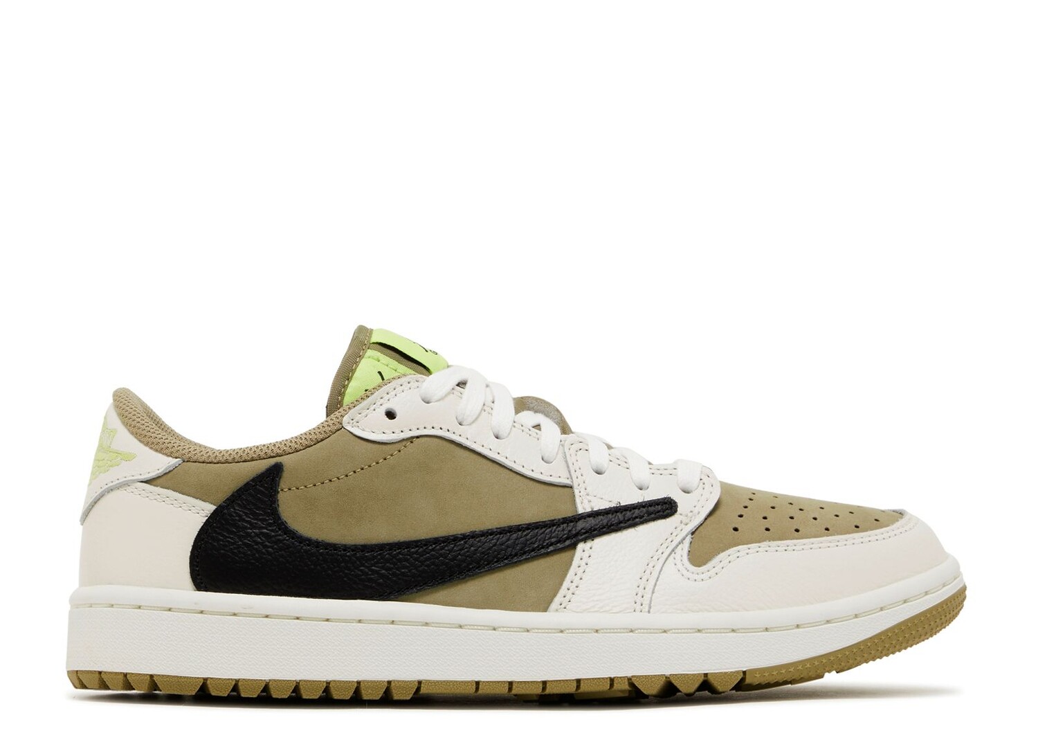 Кроссовки Air Jordan Travis Scott X Air Jordan 1 Low Golf 'Neutral Olive', зеленый кроссовки air jordan travis scott x air jordan 1 low og ps reverse mocha коричневый