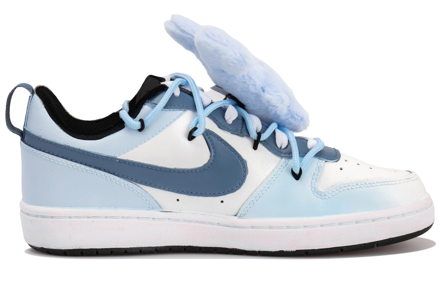 

Кроссовки Nike Court Borough Skateboard Shoes Women's Low-Top White Blue, белый/синий