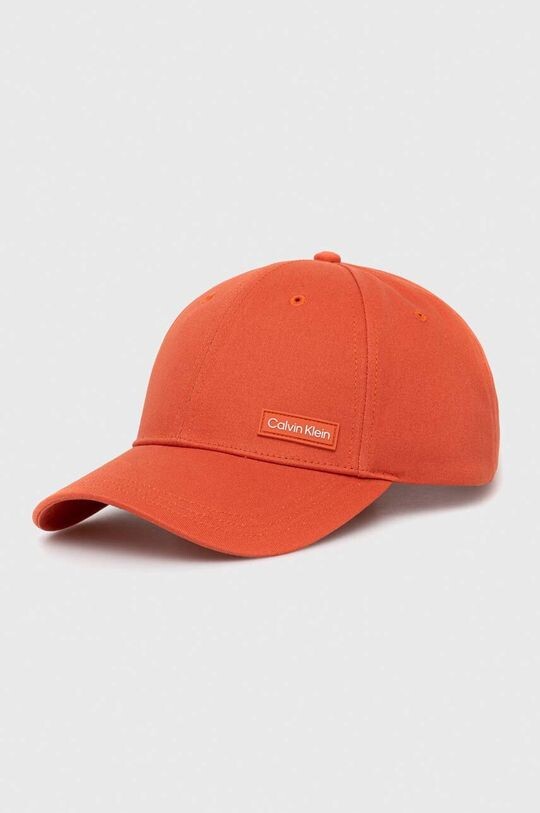 

Хлопковая бейсболка Calvin Klein, оранжевый